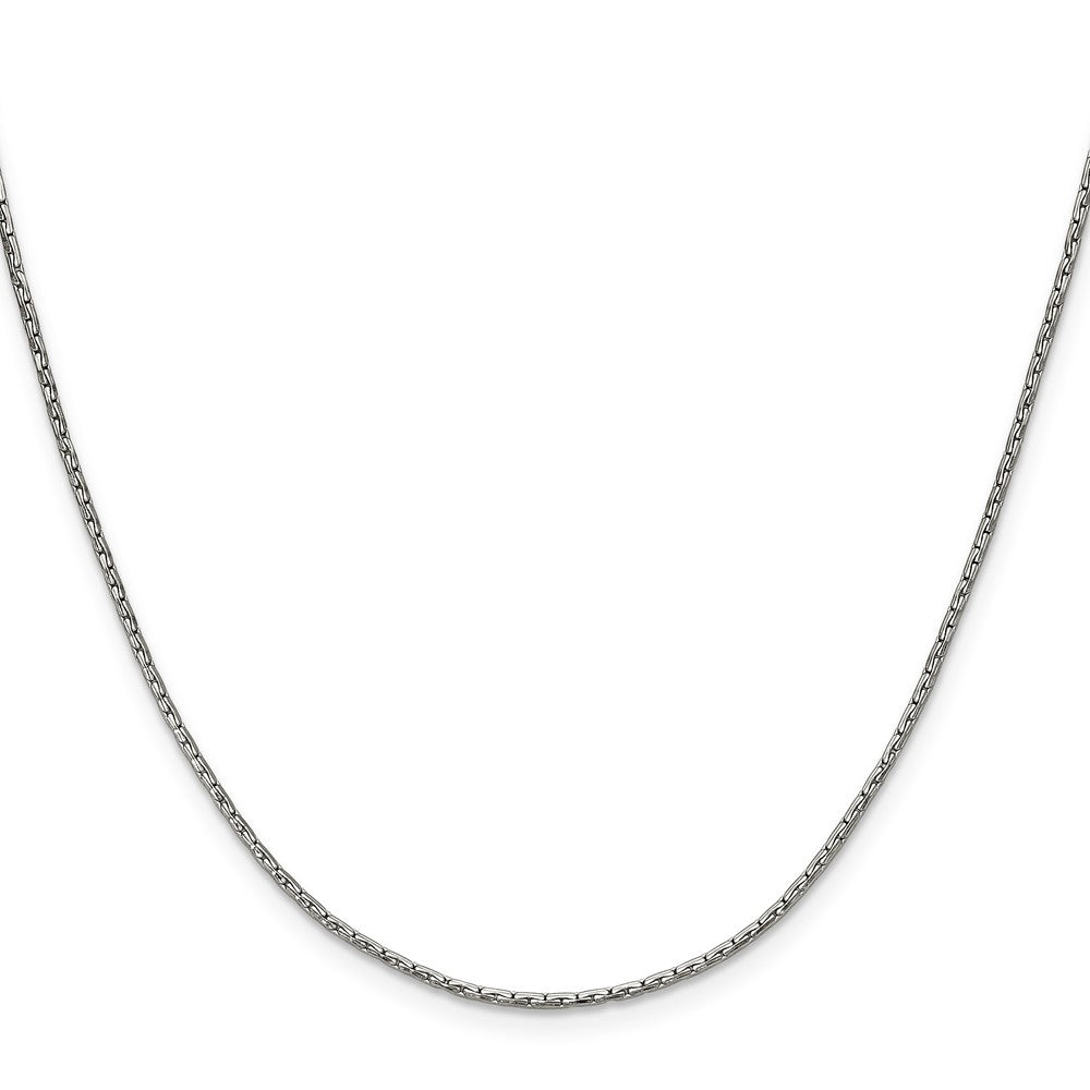 Chisel Stainless Steel Polished 1mm 16 inch Oval Box Chain Necklace