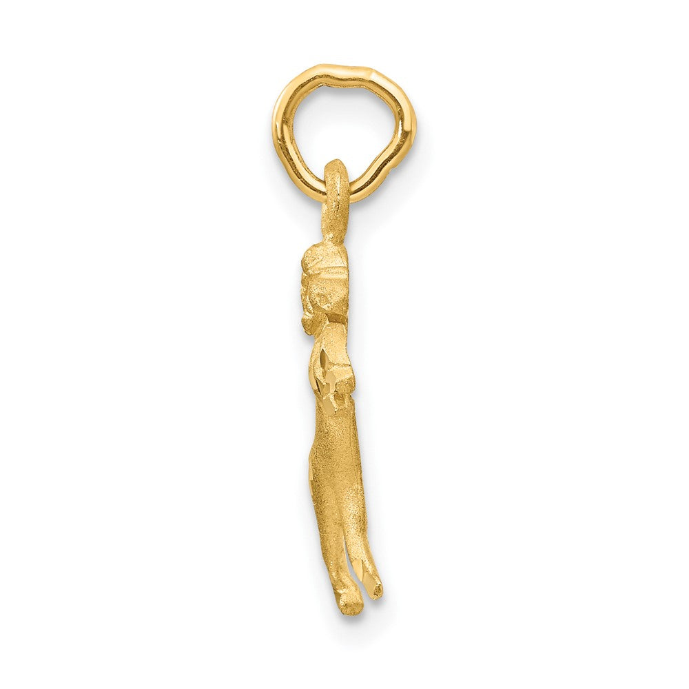 10k Satin Aries Zodiac Charm