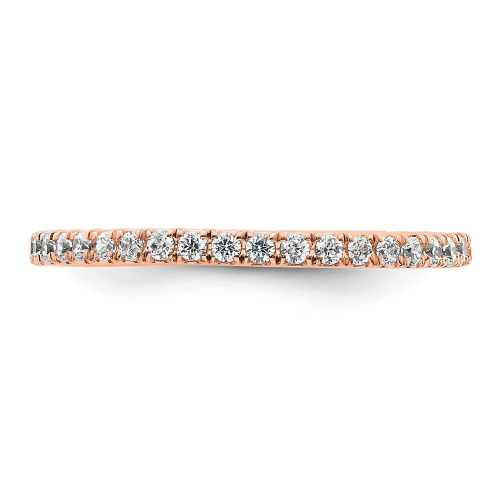 True Origin 14k Rose Gold 1/2 carat Lab Grown Diamond VS  D E F  Size 8 Eternity Band