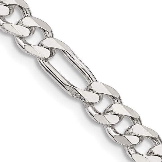 Sterling Silver 5.5mm Figaro Chain 20 Inches