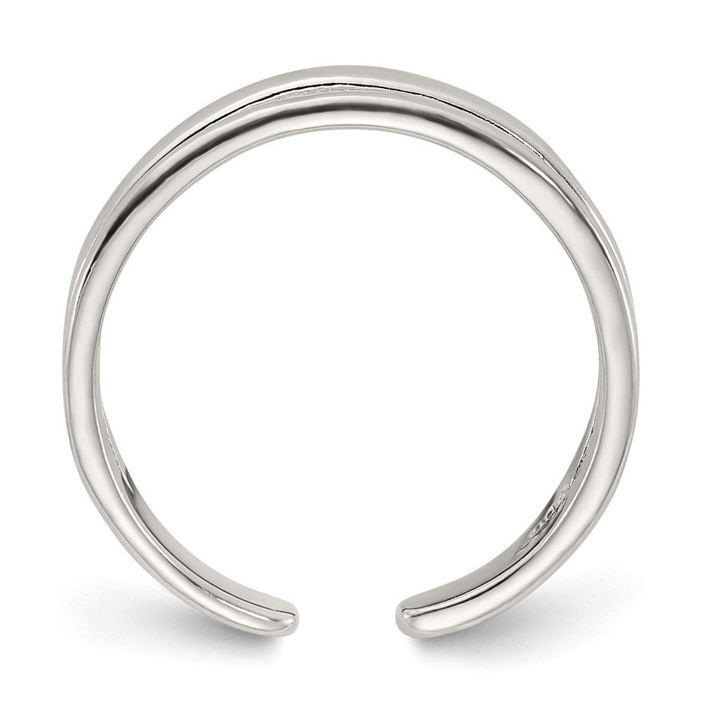 Sterling Silver Polished Set of 2 Toe Rings