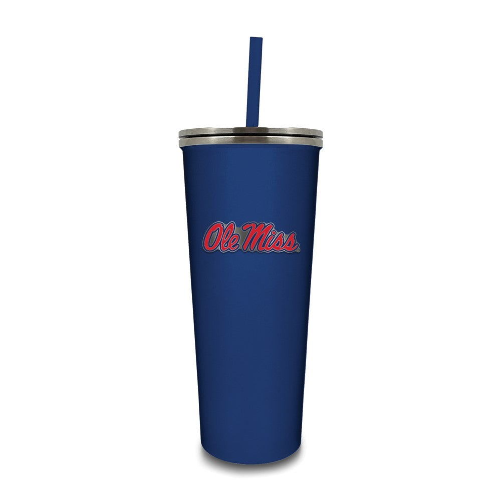University of Mississippi Stainless Steel 24 ounce Skinny Tumbler with Straw