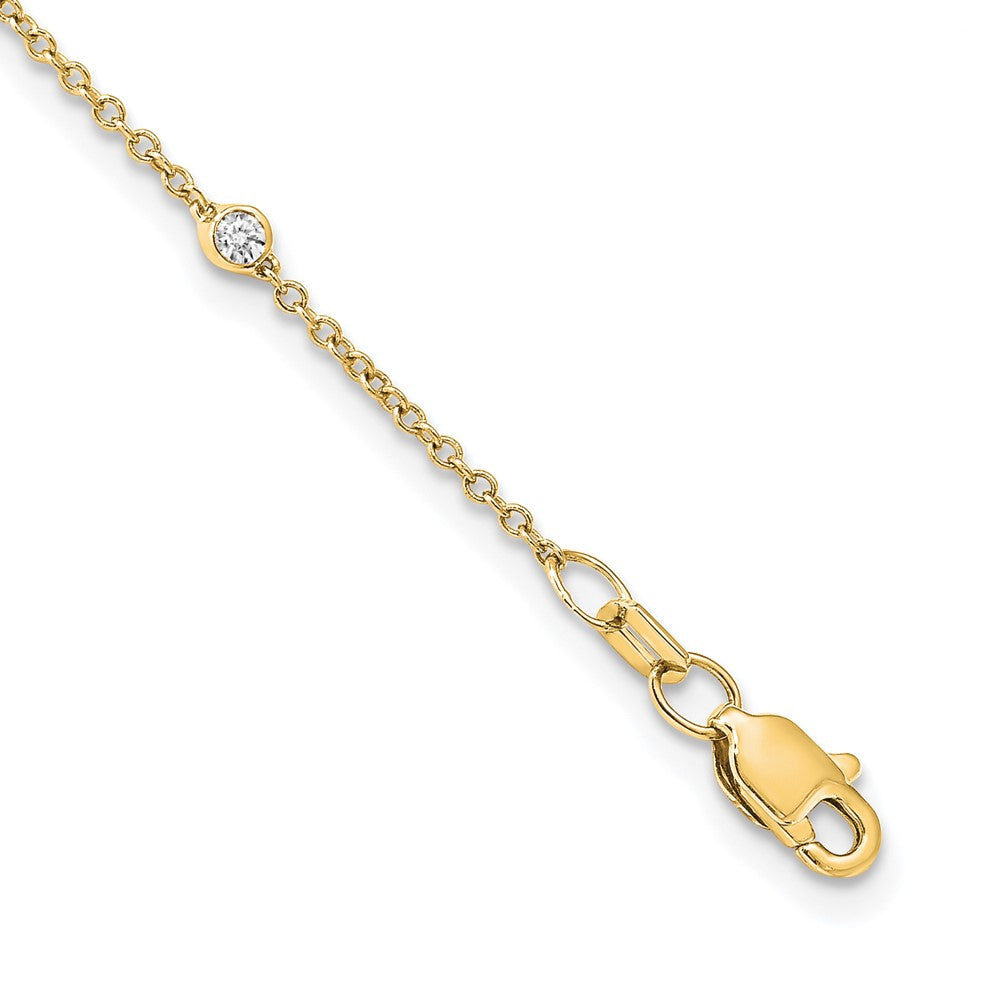 True Origin 14k 1/2 carat Lab Grown Diamond VS DEF Twenty Station 20 inch Necklace