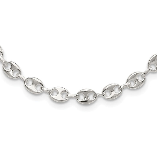 Sterling Silver Rhodium-plated 16in with 2in ext. Fancy Link Necklace 16 Inches