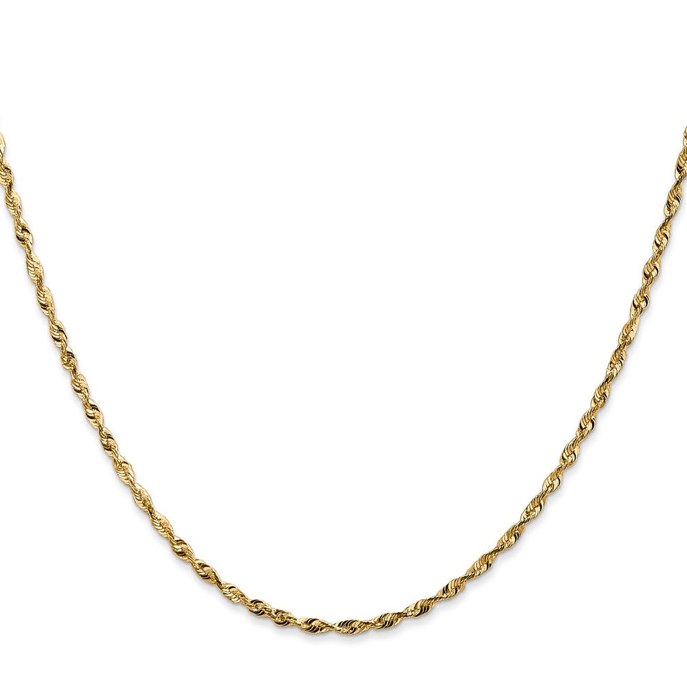 10k 1.8mm Diamond-Cut Lightweight Rope Chain