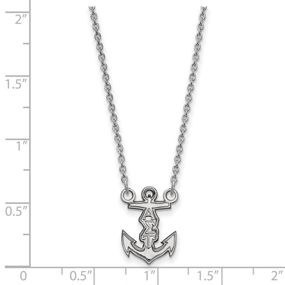 Sterling Silver 18in Official Licensed Greek Sororities Alpha Sigma Tau (???) XS Pendant w/ Necklace