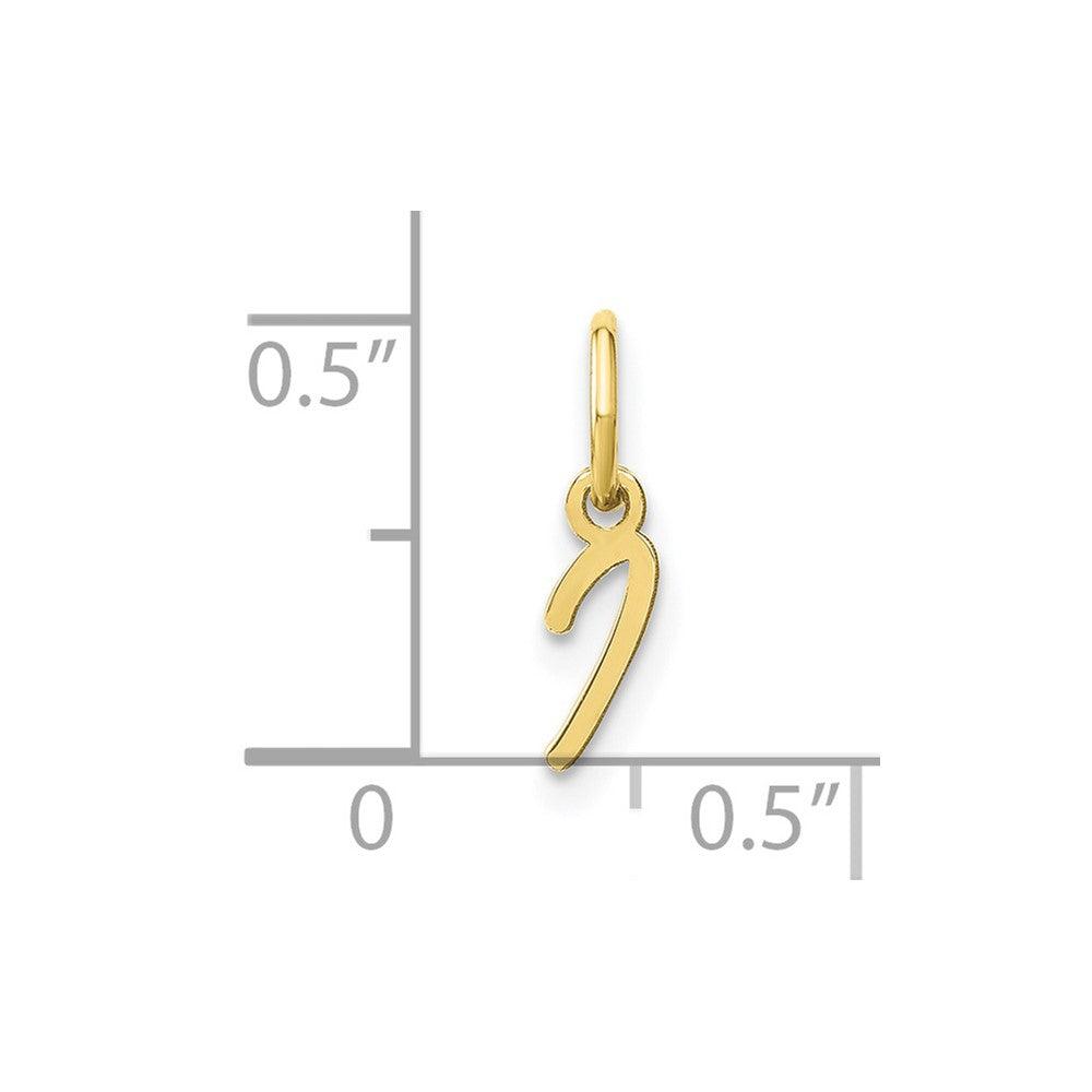 10KY Upper case Letter I Initial Charm