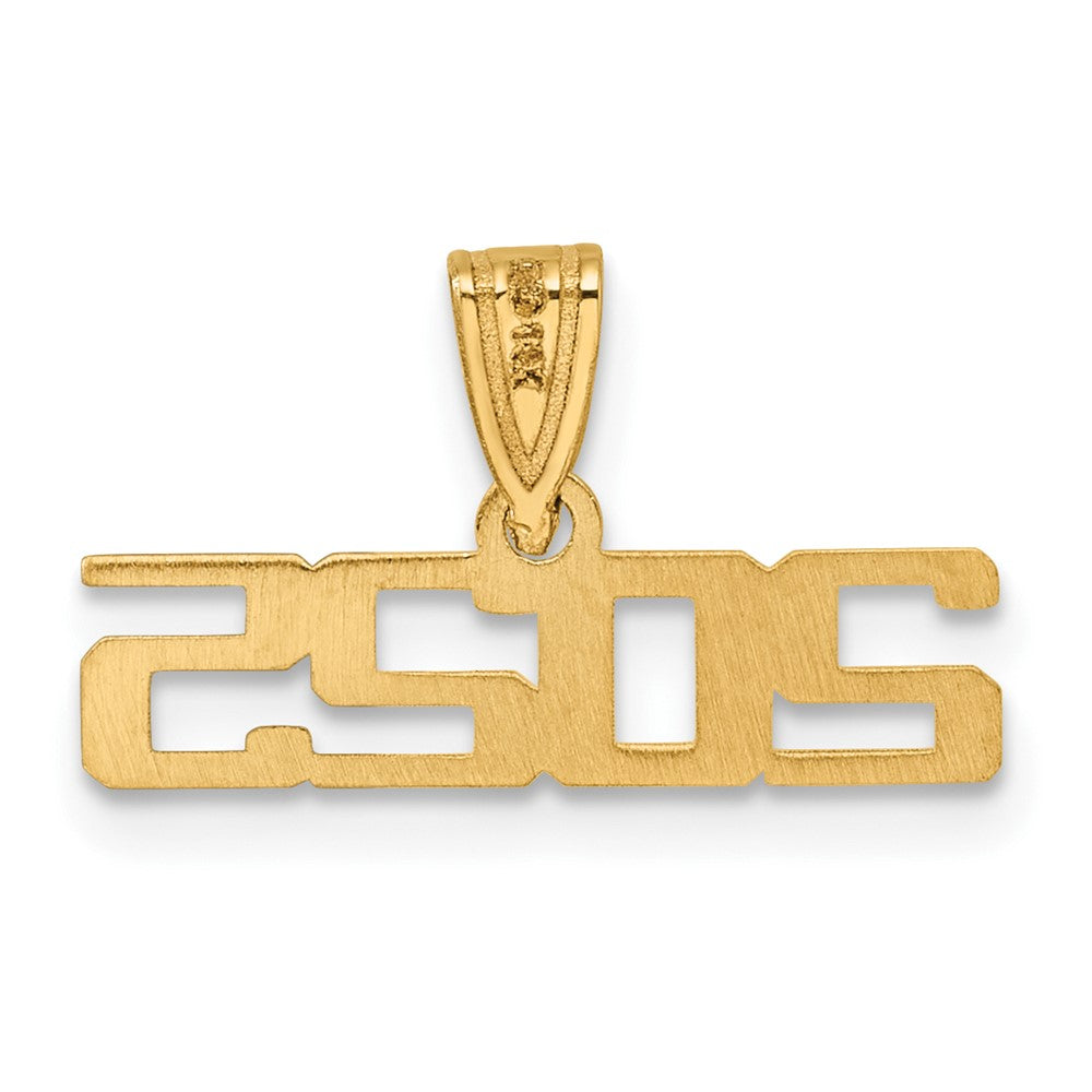14K Polished 2025 Graduation Charm