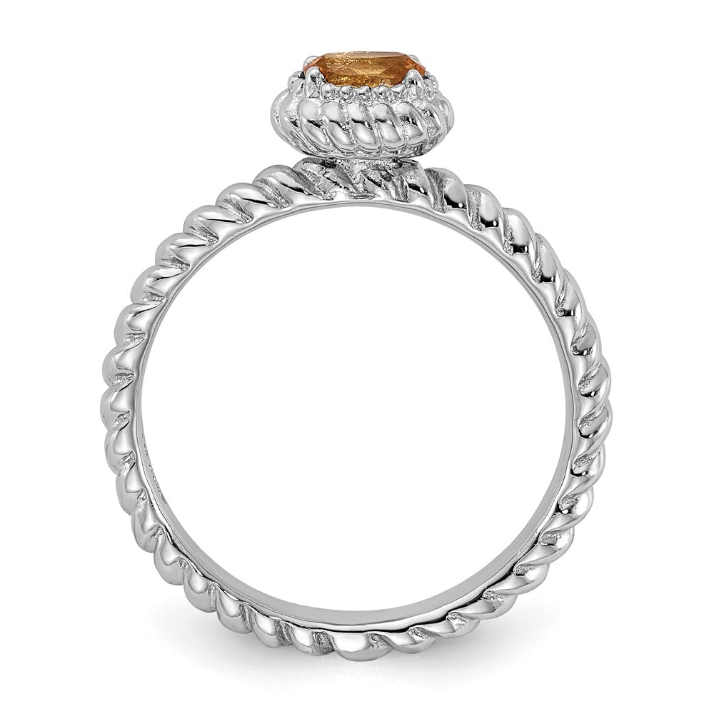 Sterling Silver Stackable Expressions Citrine Ring