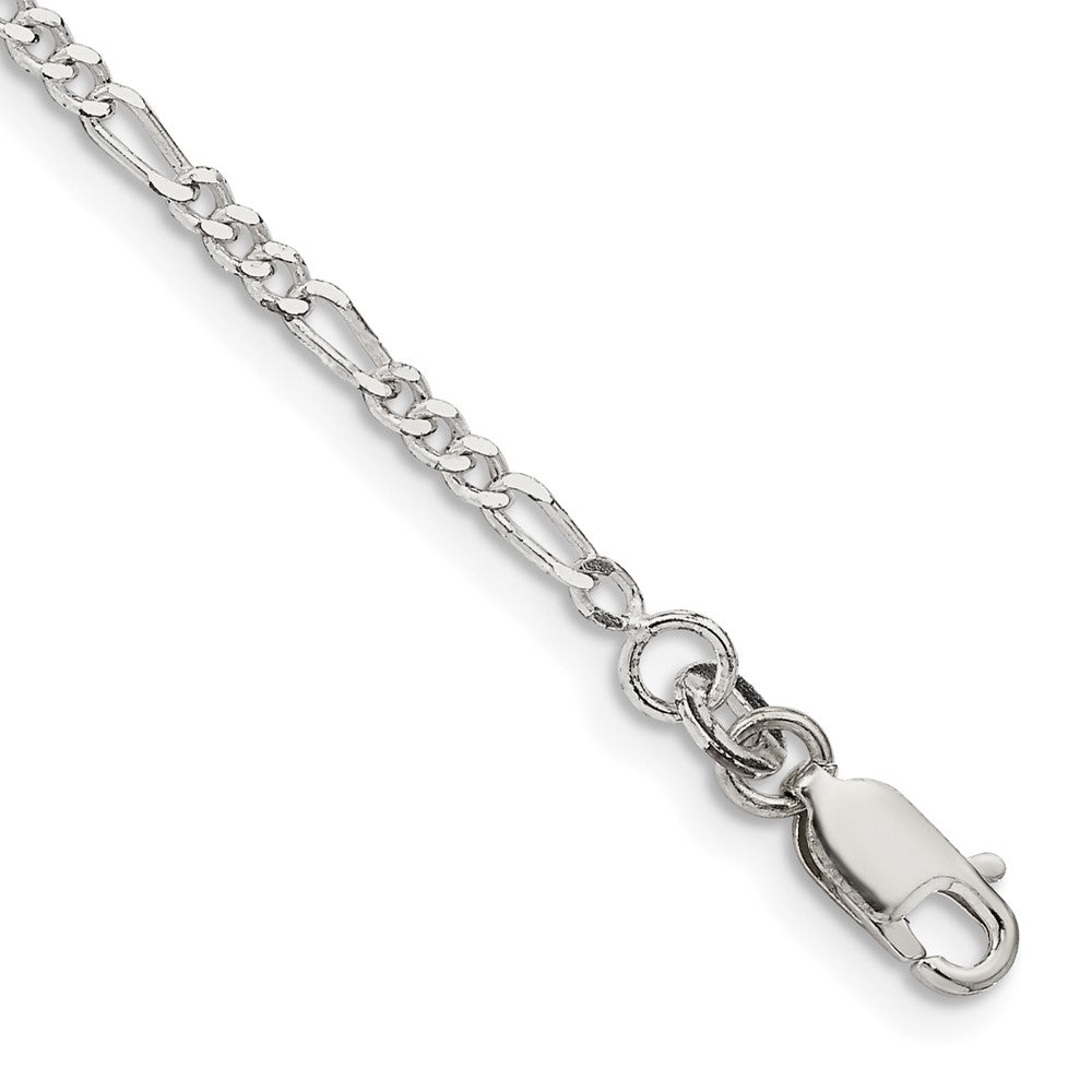 Sterling Silver 2.25mm Figaro Chain 8 inches