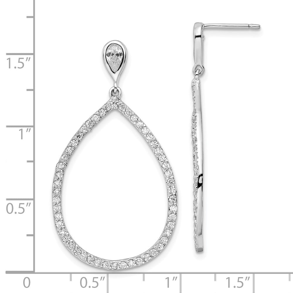Sterling Silver WP CZ EARRING
