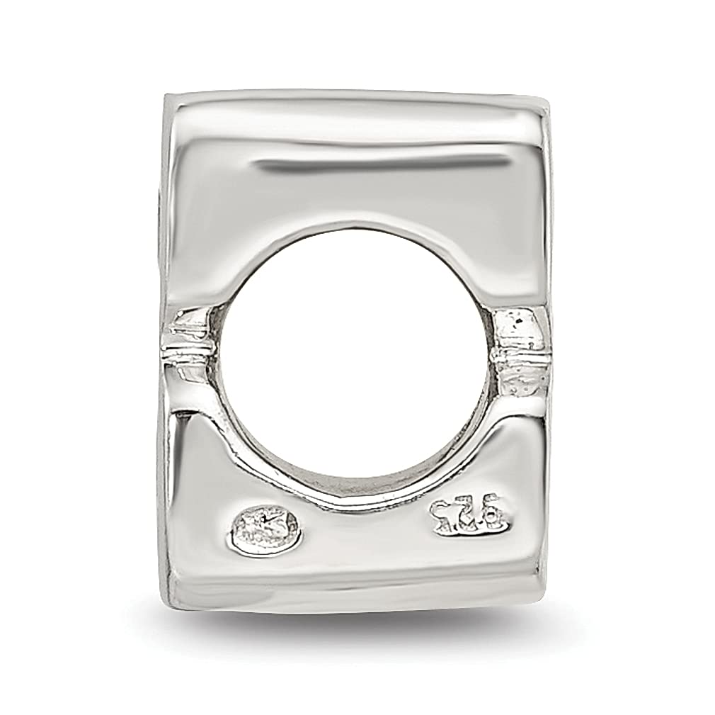 925 Sterling Silver Polished Reflections Sport game Number 3 Bead Charm 8.18x5.45mm Wide Pendant Necklace for Women