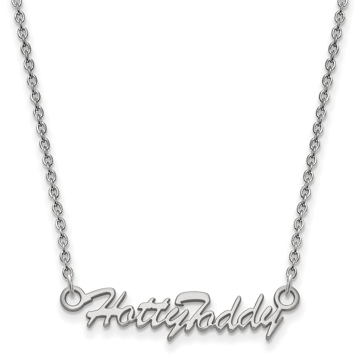 Women's Ole Miss Rebels Silver Script Logo Necklace