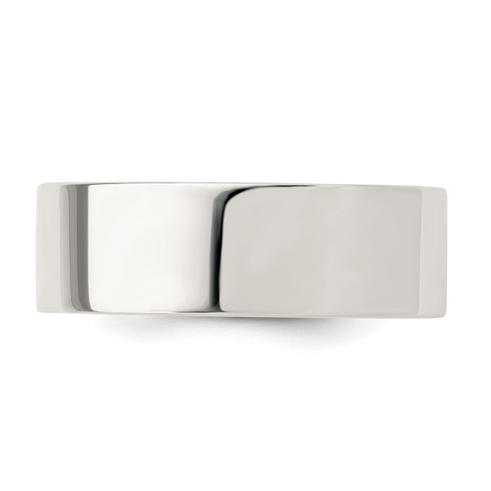 Sterling Silver 7mm Comfort Fit Flat Size 11.5 Band