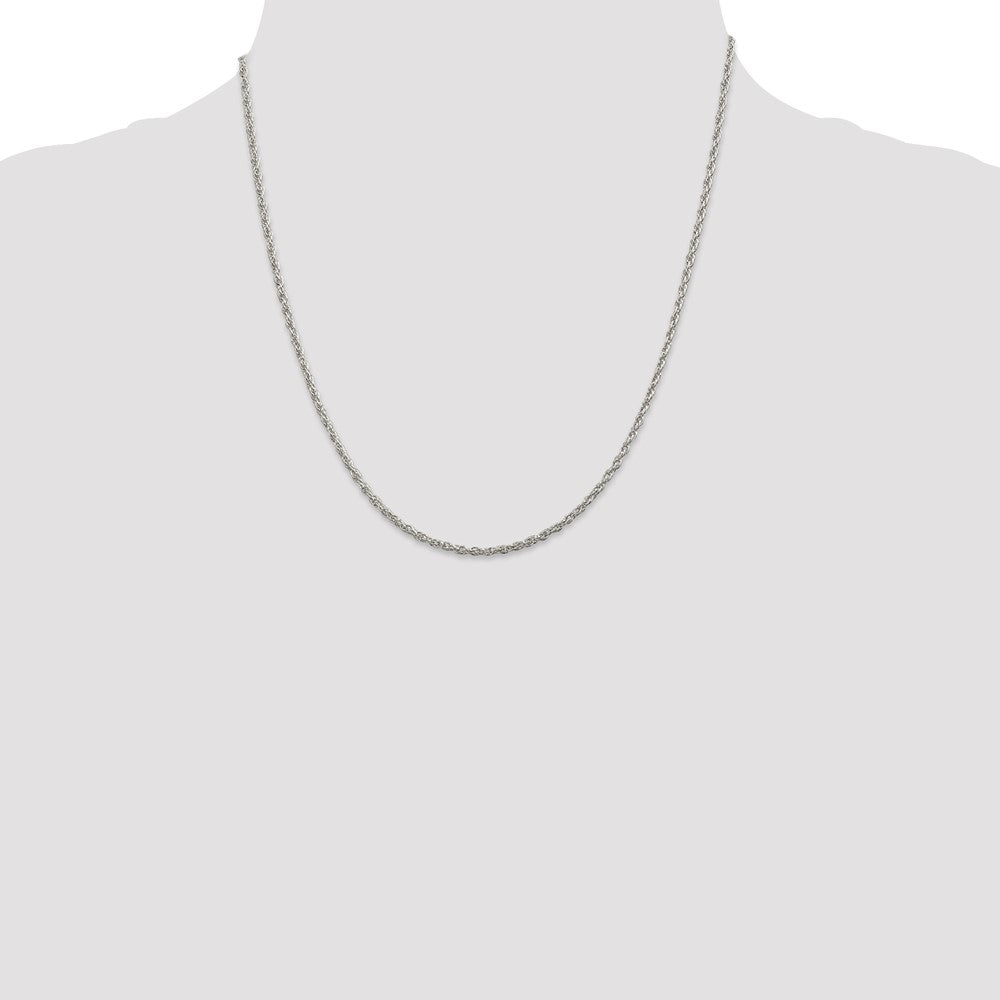 Sterling Silver 2mm Loose Rope Chain 20 Inches