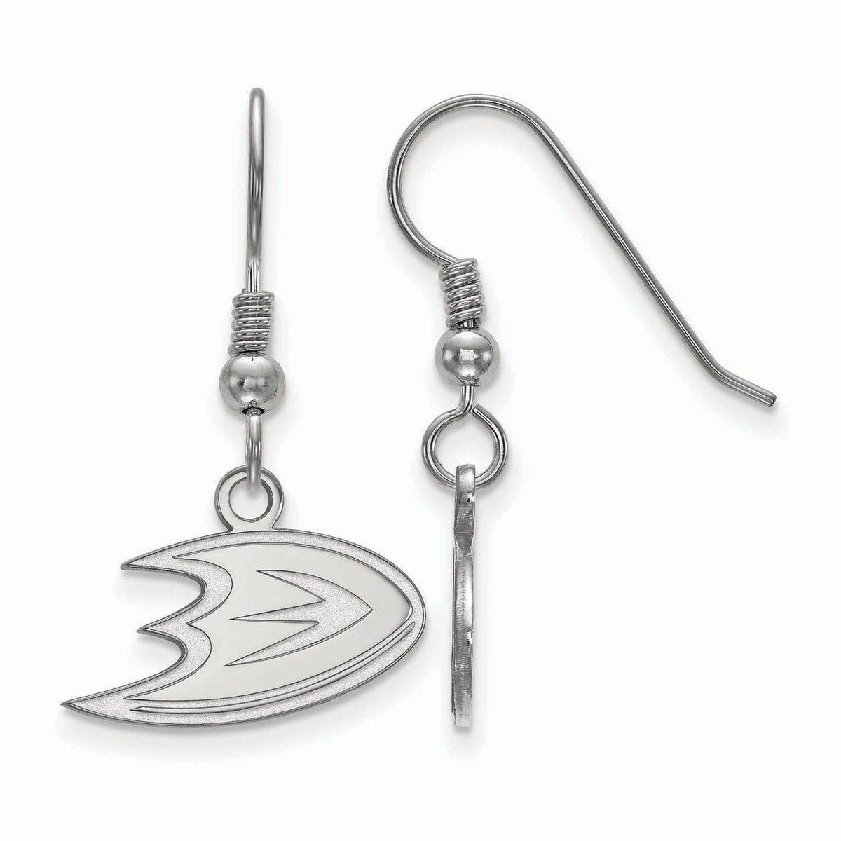 Sterling Silver NHL Anaheim Ducks XS Dangle Earrings