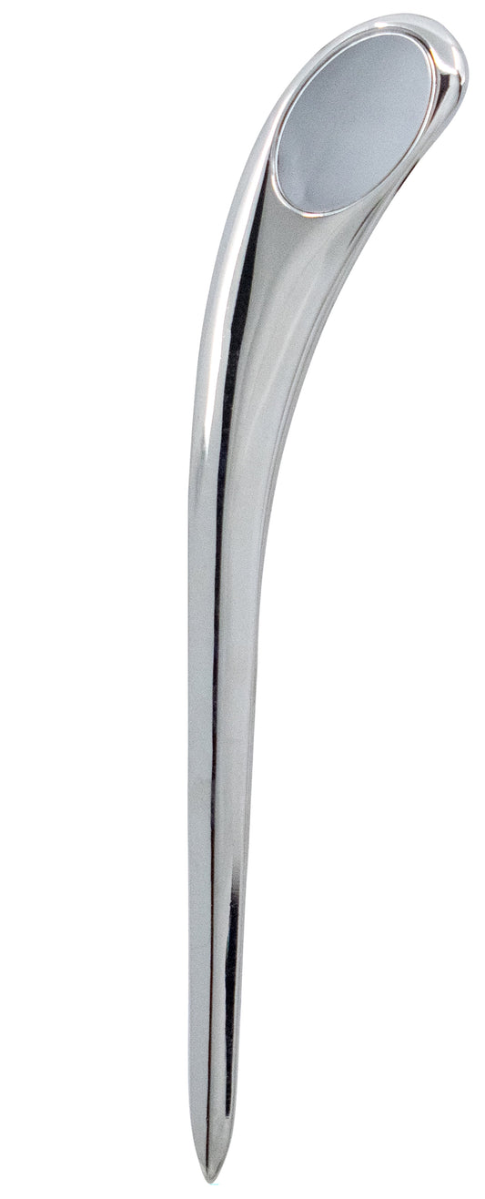 Vintage 6" Easyglide Letter Envelope Opener in Polished Silver Curve Finish