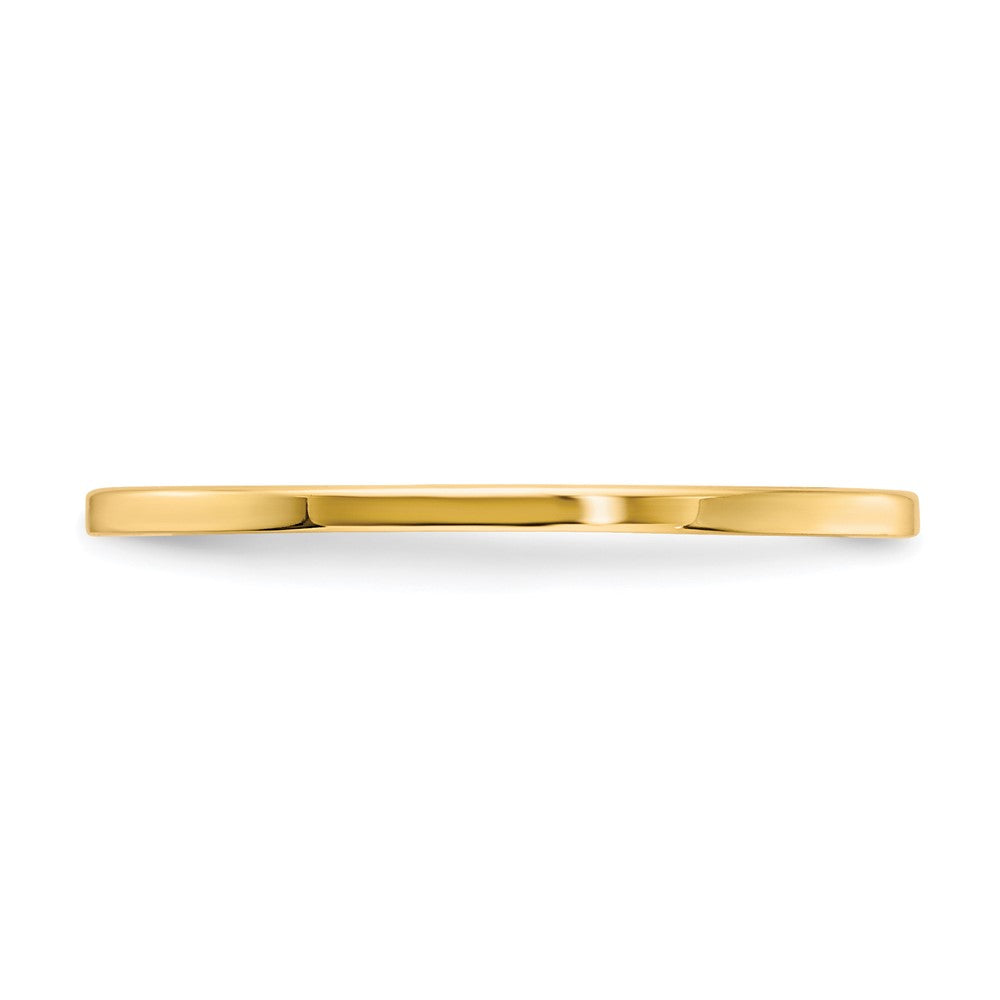 10K Yellow Gold 1.2mm Flat Polished Stackable Band Size 9.5