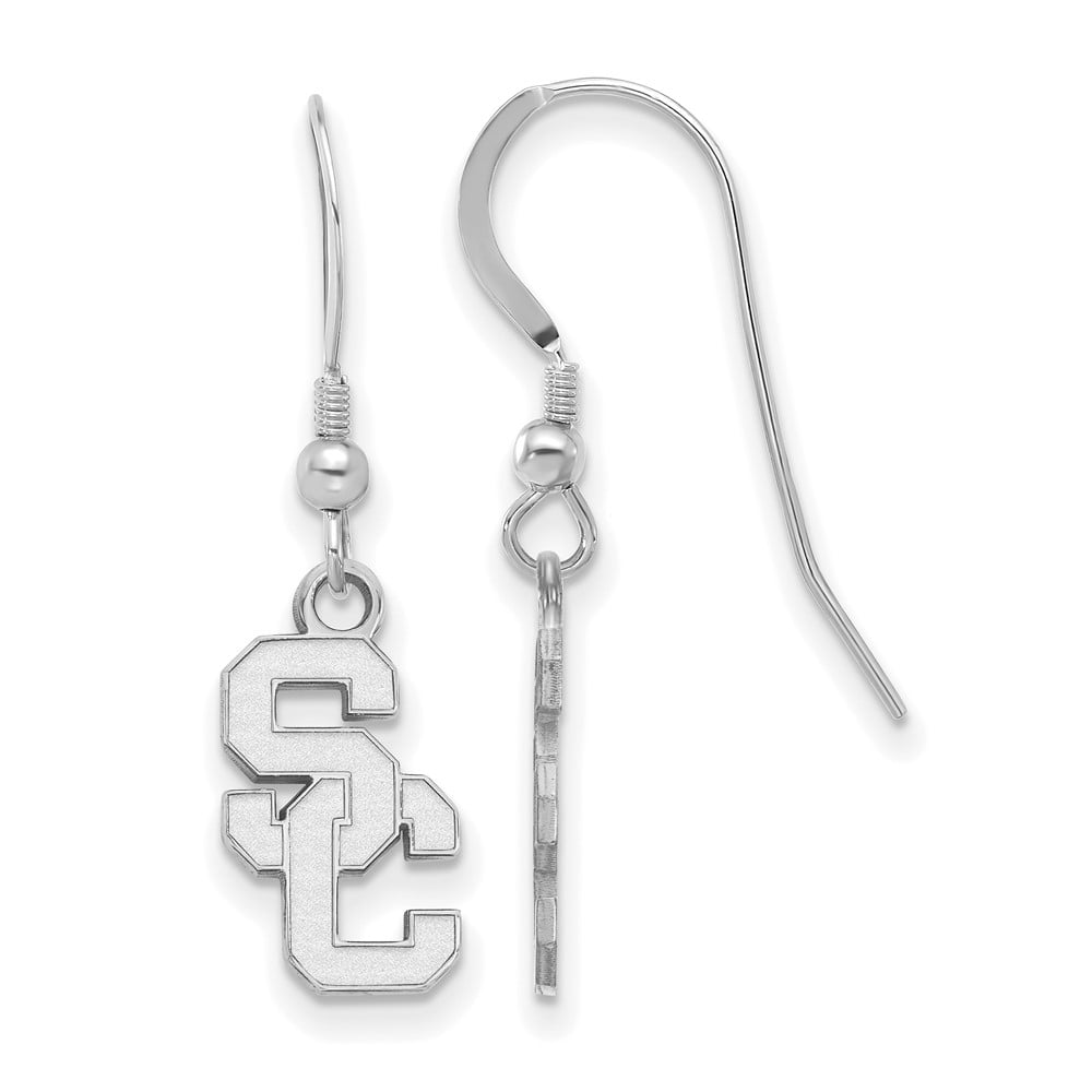Logoart 925 Sterling Silver University Of Southern California Small Dangle Earrings Wire