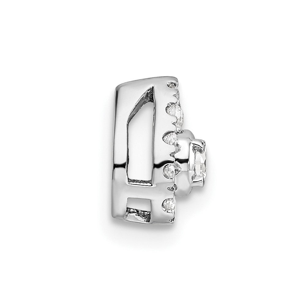 14k White Gold 1/3 carat Lab Grown Diamond VS/SI+ G+ Pear Chain Slide Pendant
