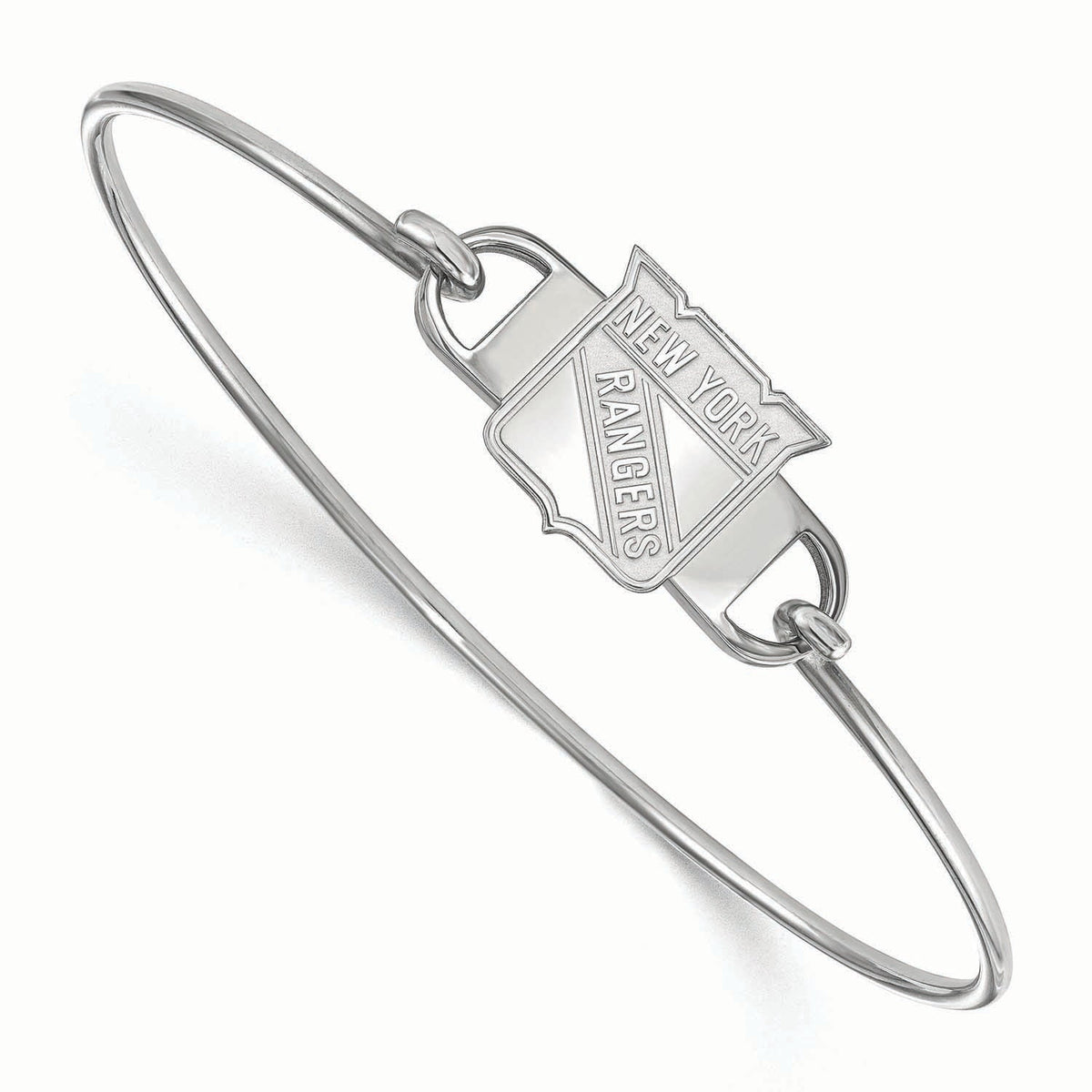 Women's New York Rangers Sterling Silver Small Wire Bangle Bracelet