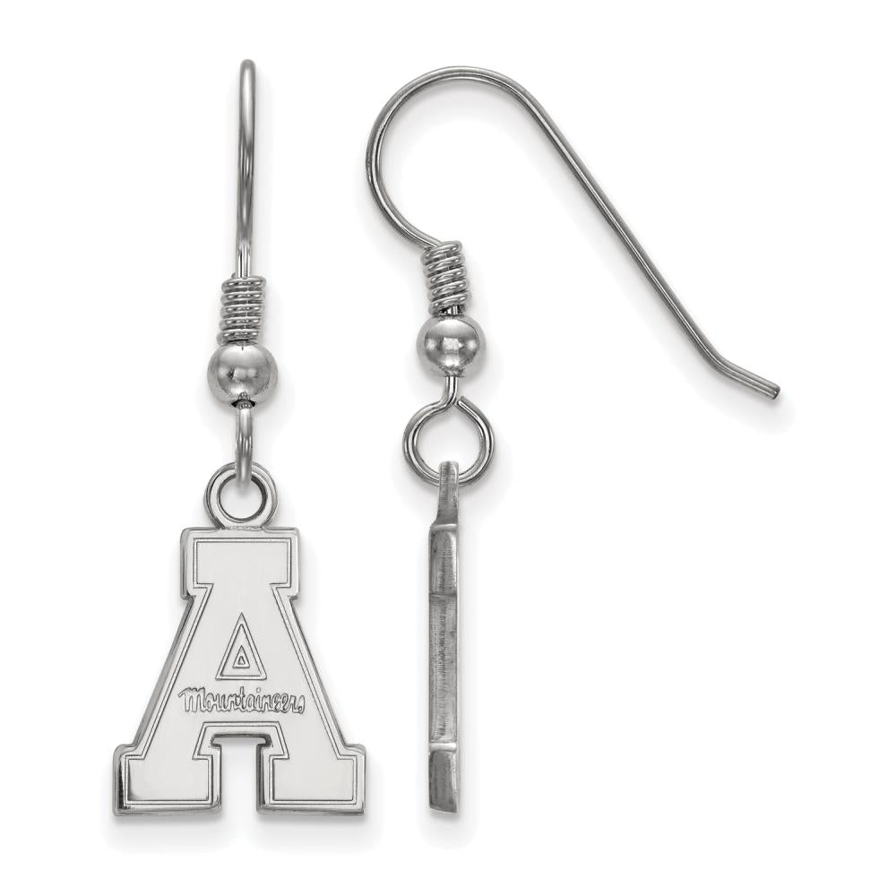 LogoArt Sterling Silver Appalachian State University Small Dangle Earrings Wire