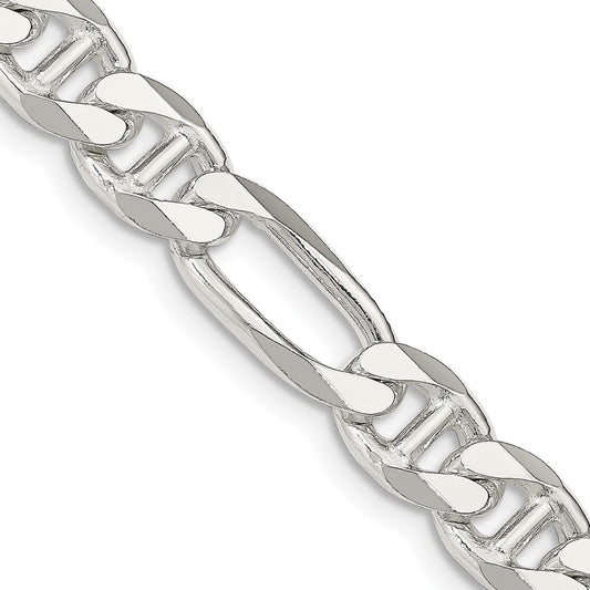 Sterling Silver 8.25mm Figaro Anchor Chain 30 Inches