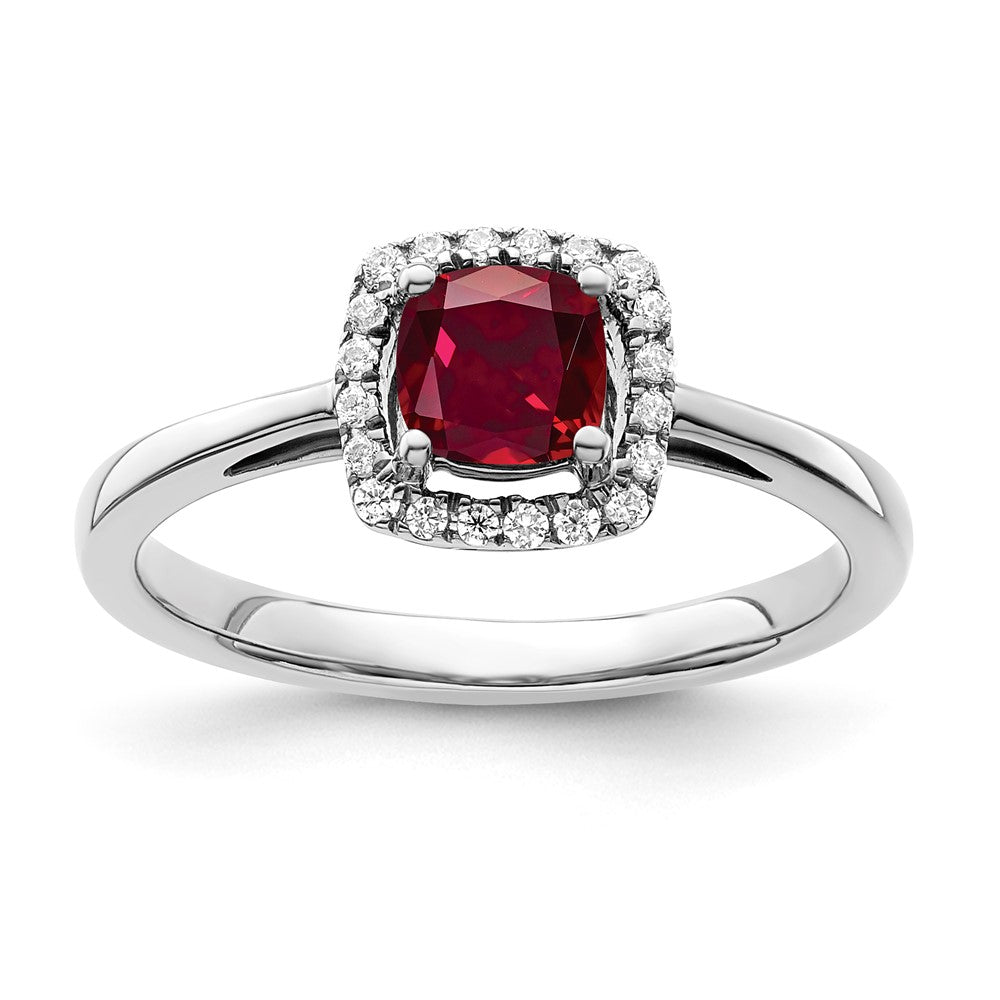 SS ANT Created Ruby and Diamond Ring