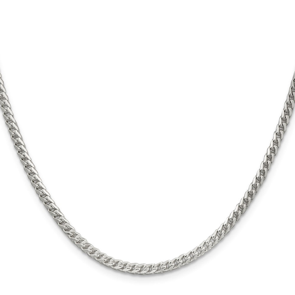 Sterling Silver 3.1mm D/C Square Franco Chain 18 Inches