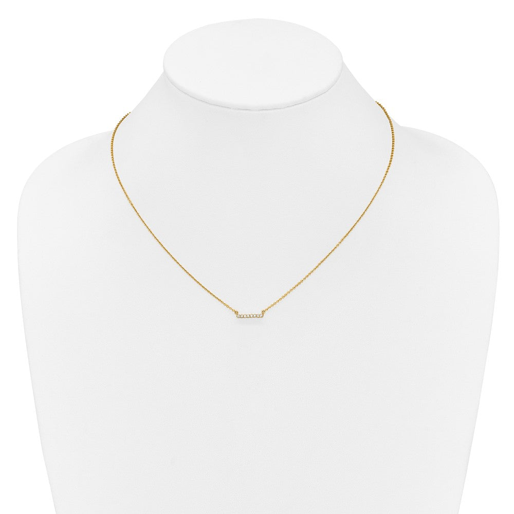 14k Diamond Bar 18 inch Necklace