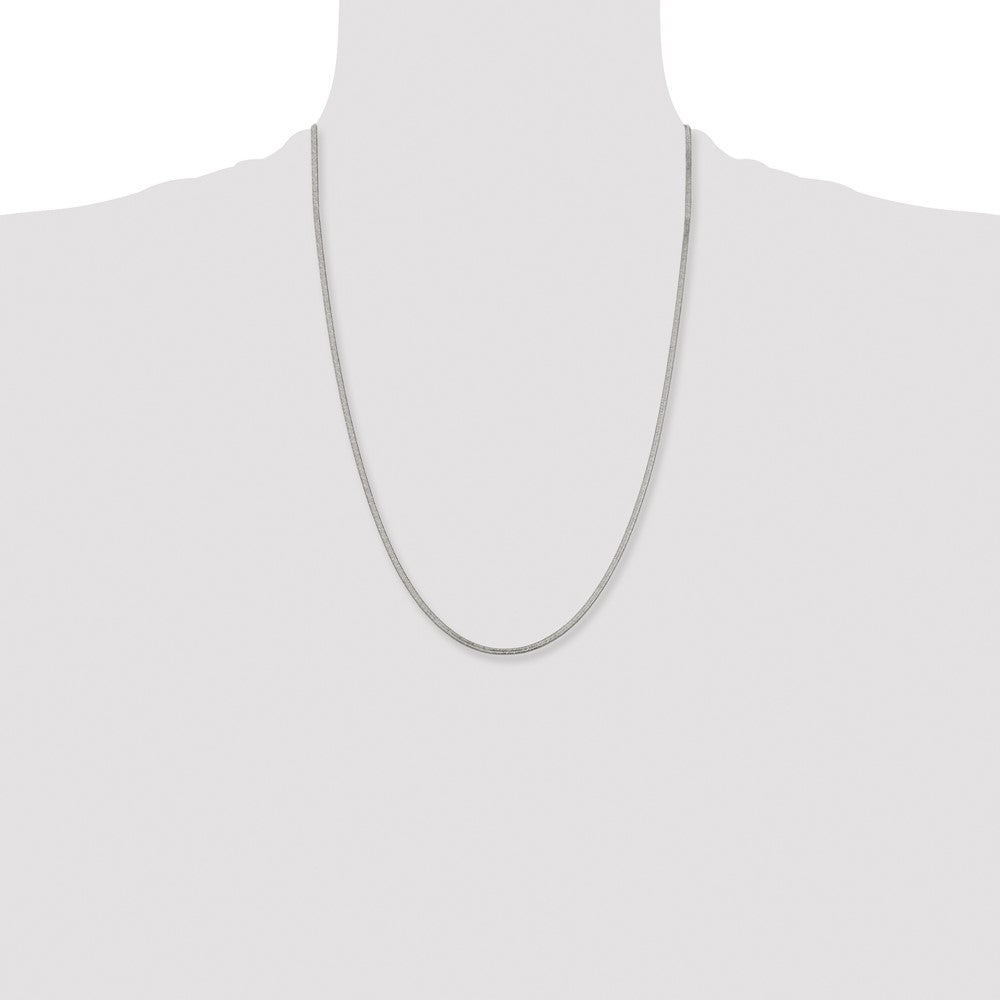 Stainless Steel Polished 2.3mm 24in Herringbone Chain