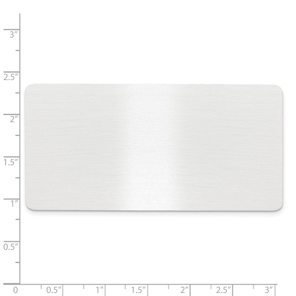 1 1/2 x 3 Satin Aluminum Plates-Set of 6