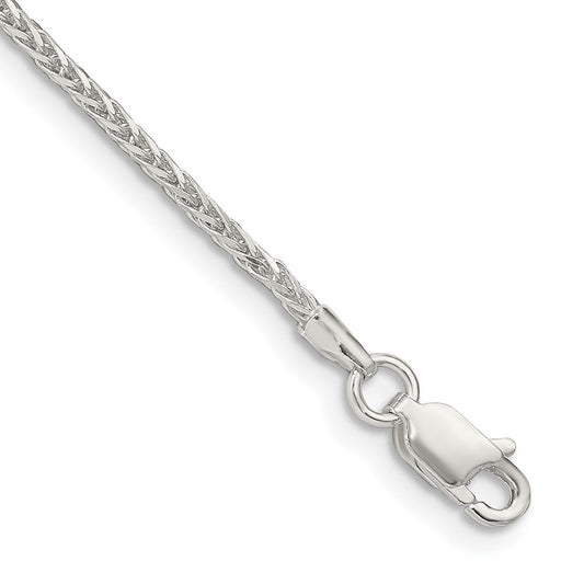Sterling Silver 1.45mm Diamond-cut Round Spiga Chain 7 inches