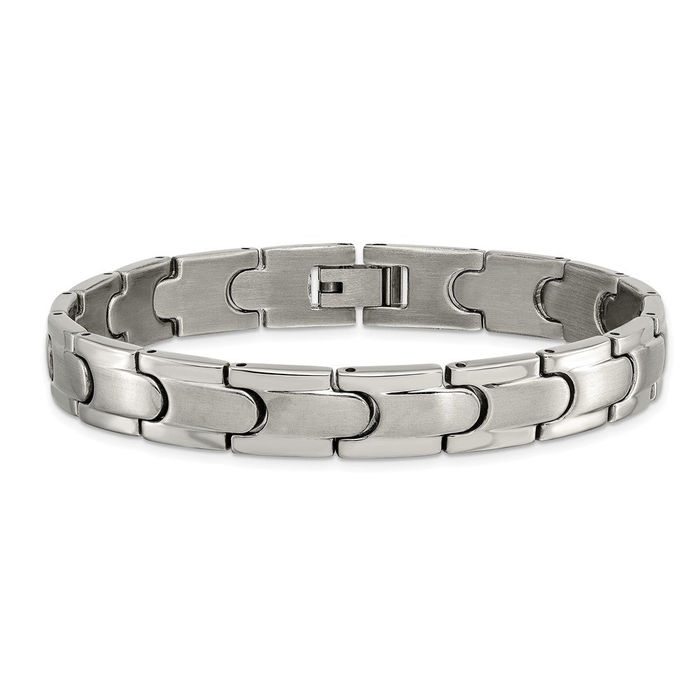 Titanium Brushed and Polished 8.5in Link Bracelet 8.5 inches