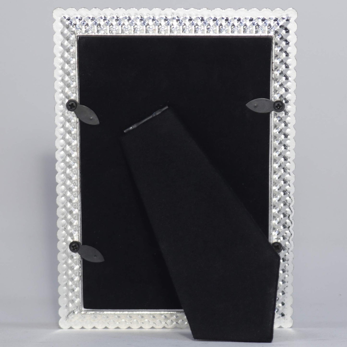 Lawrence Frames 4x6 Juliet Silver Metal Tabletop Picture Frame with Crystals