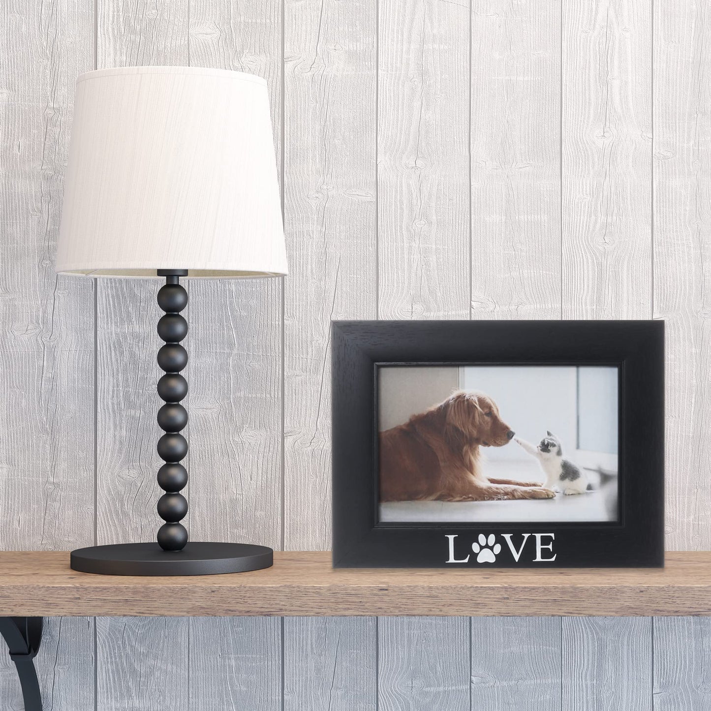 LOVE and PAW PRINT 6x4 Black frame - 4x6