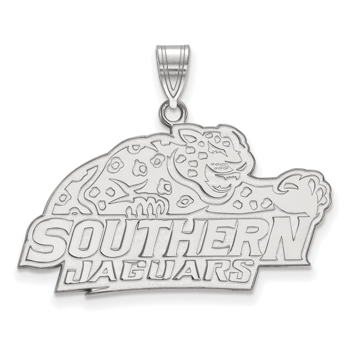 Sterling Silver LogoArt Official Licensed Collegiate Southern University (SU) Large Pendant