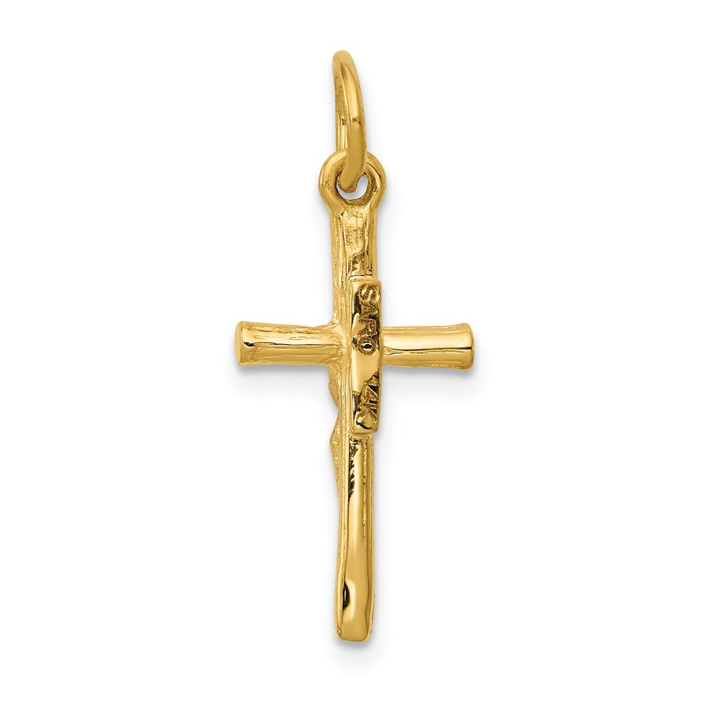 14k Crucifix Charm Yellow Gold