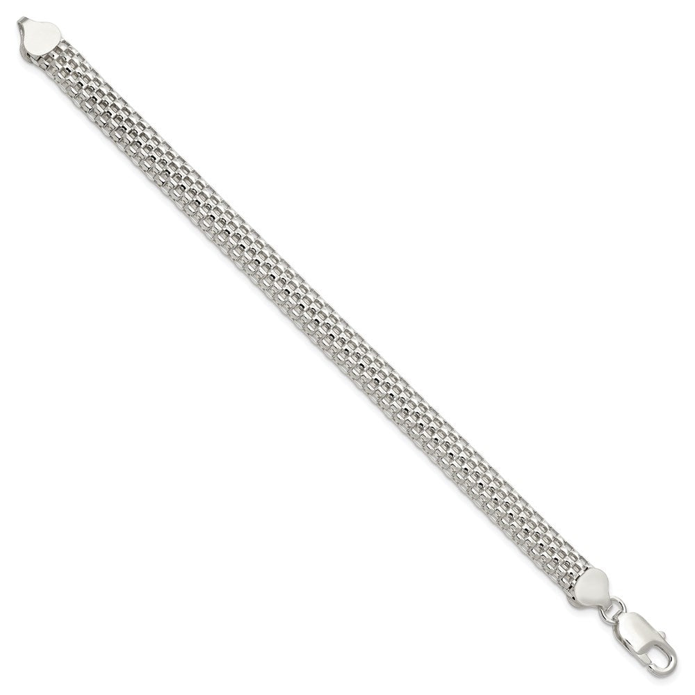 Sterling Silver 8mm Mesh Bracelet 7 inches