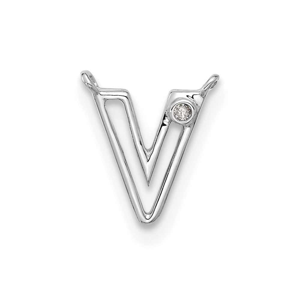 Stella & Dot 10kw Diamond Initial V Charm Element