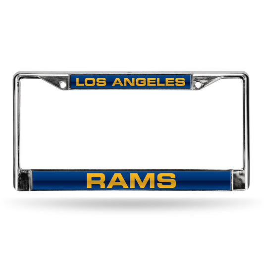 NFL LA Rams Laser Chrome Acrylic License Plate Frame QGC8077