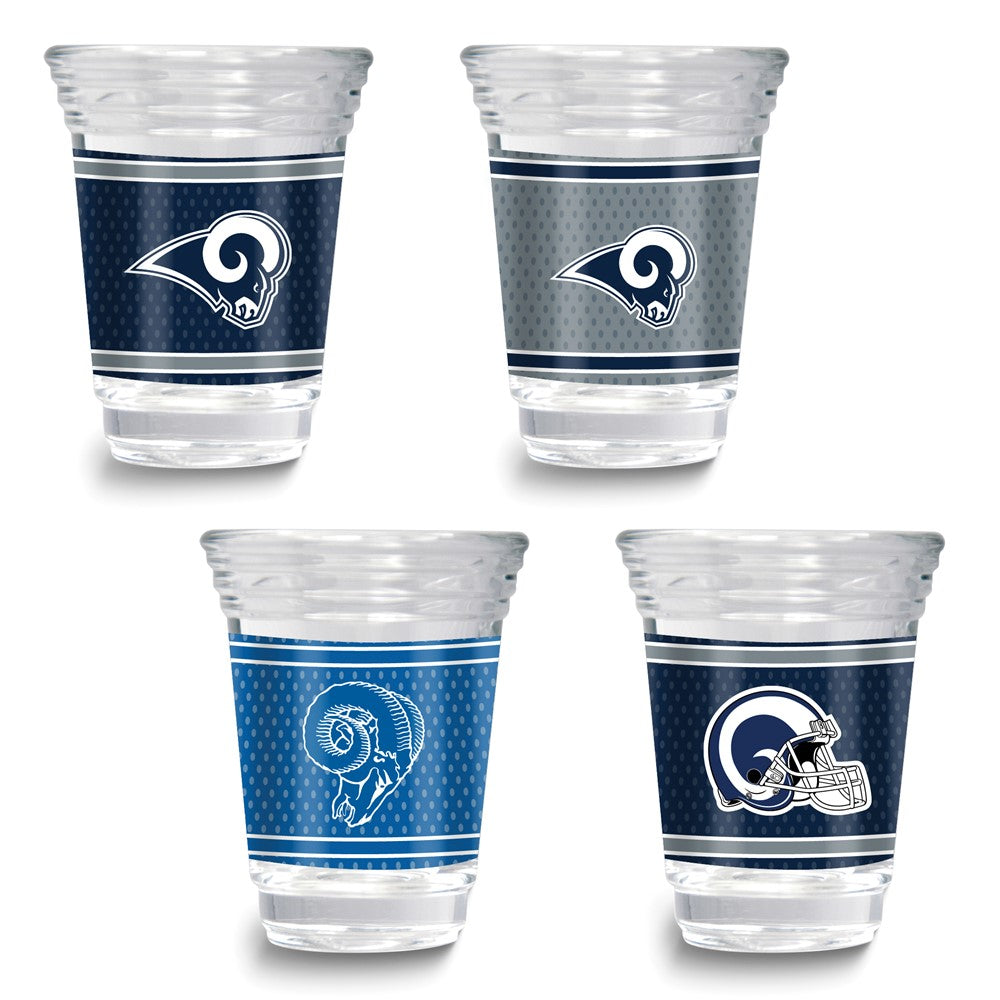 NFL Los Angeles Rams 4-piece 2 oz. Shot Glass Set