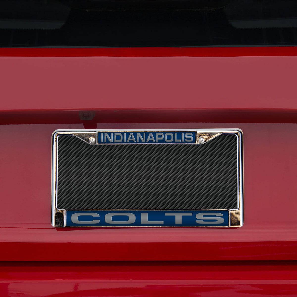 Indianapolis Football Colt's Chrome Metal Laser Cut License Plate Frame