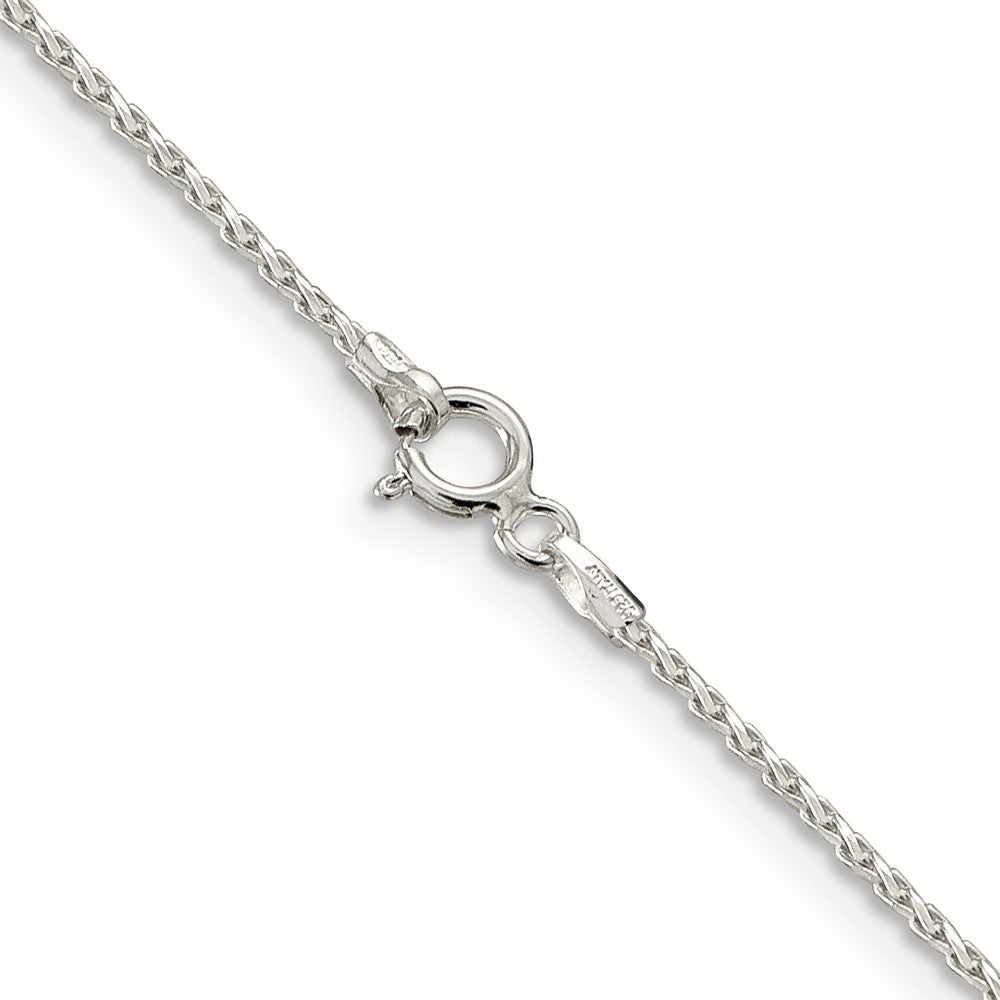 Sterling Silver 1.25mm Diamond-cut Round Spiga Chain 26 Inches