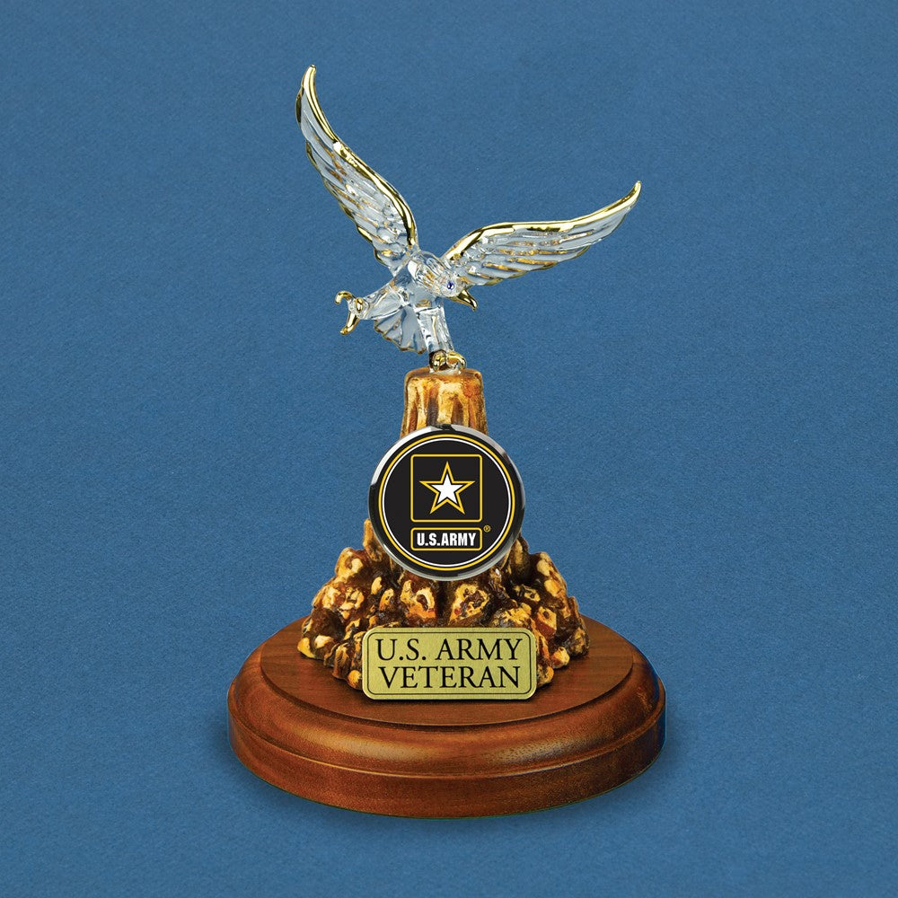 Glass Baron US ARMY VETERAN with Eagle Glass Figurine