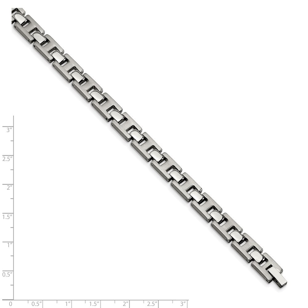 Stainless Steel Brushed and Polished 8.5in Bracelet 8.5 inches