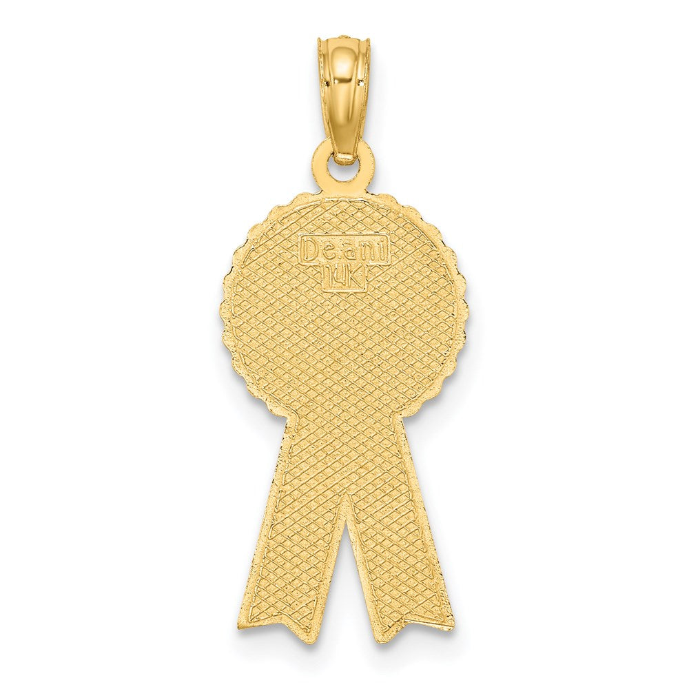 14K Enamel BIRTHDAY BOY Blue Ribbon Charm