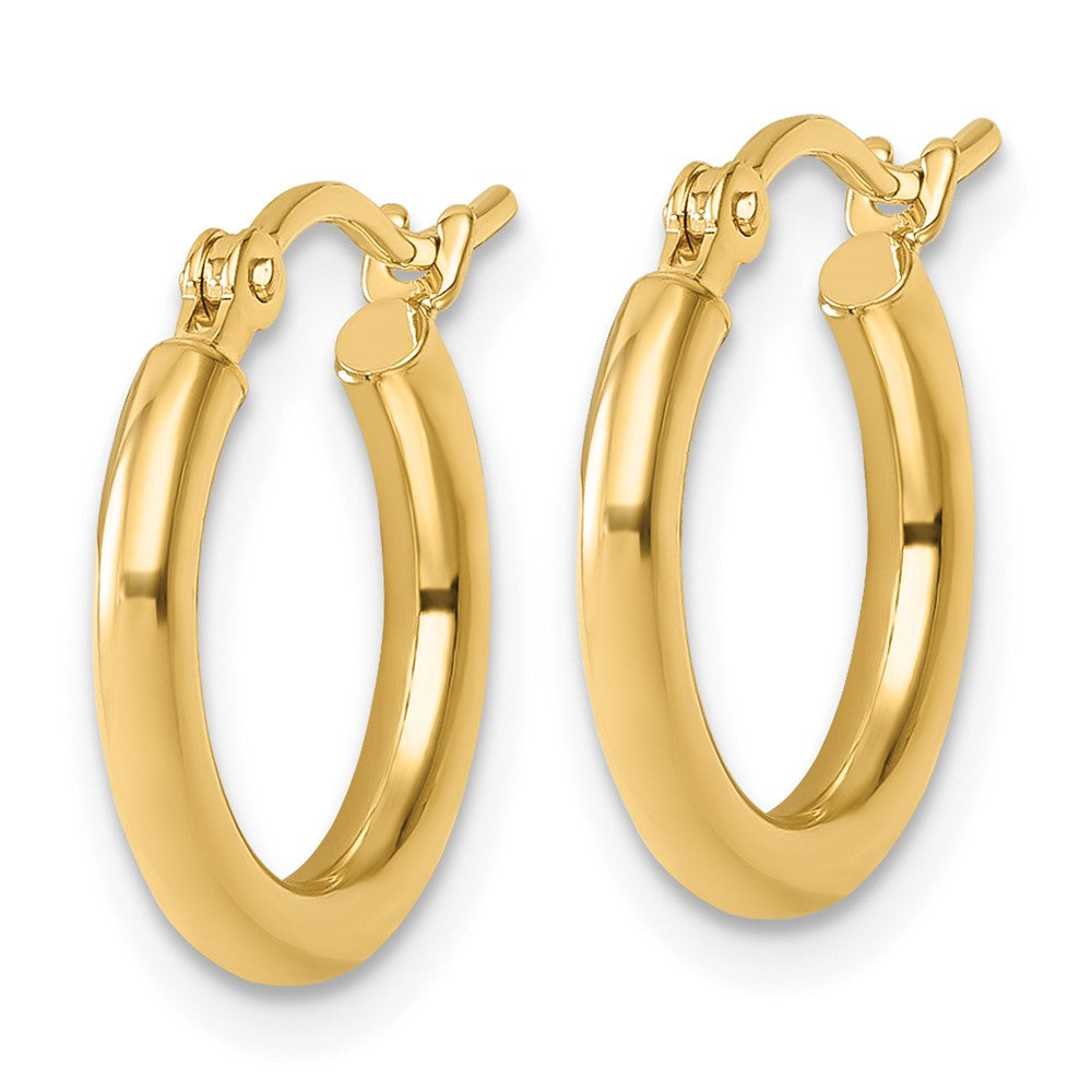 14k Polished 2x15mm Polished Hoop Earrings