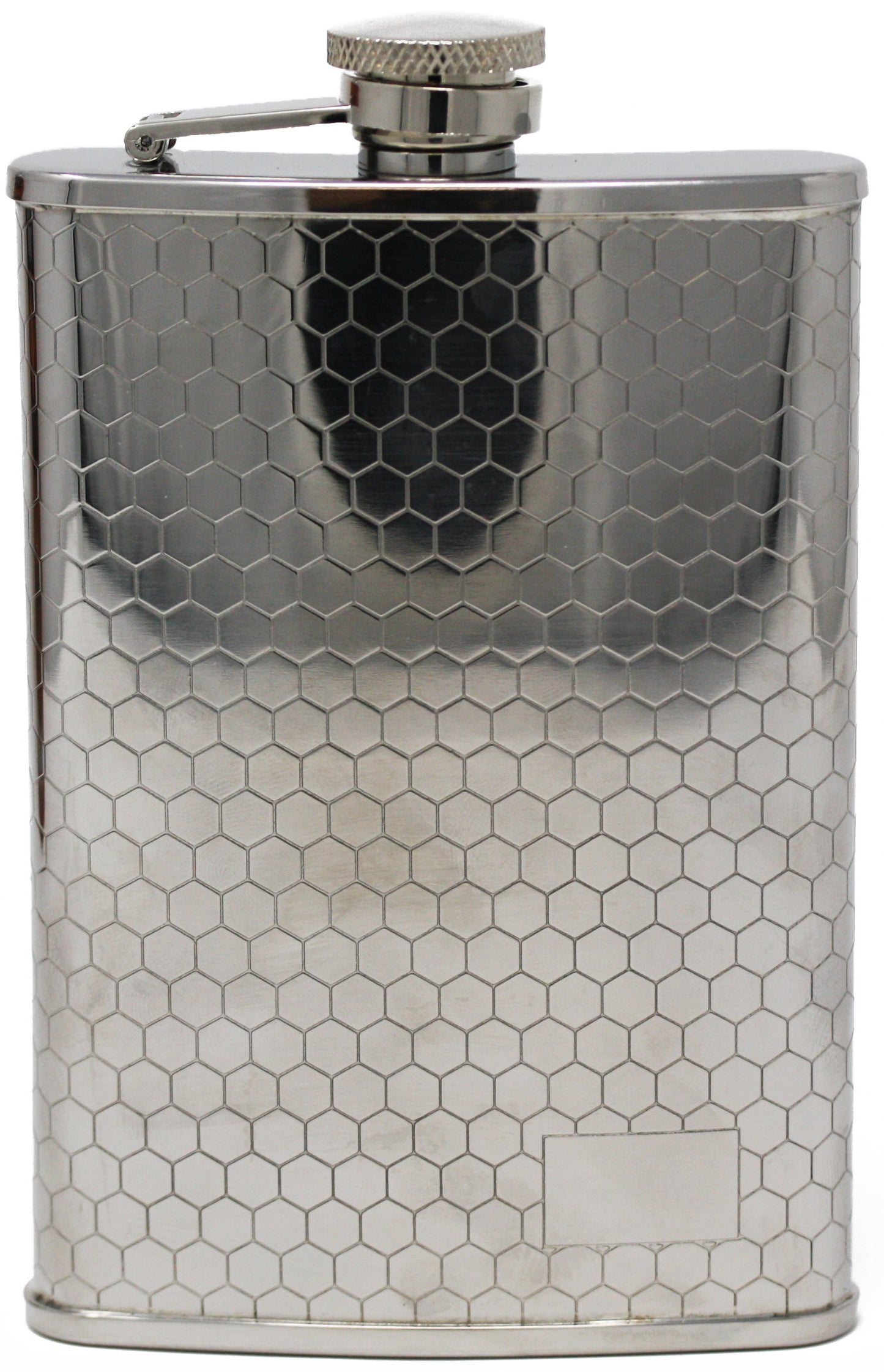 Stainless Steel Pocket Alcohol Liquor Flask in Etched Print