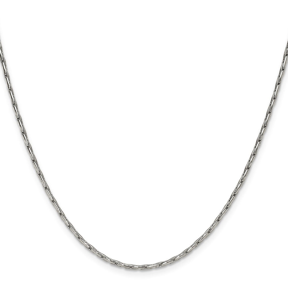 Chisel Stainless Steel Polished 1.7mm 16 inch Oval Box Chain Necklace